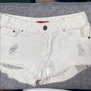 White Shorts with cute rips